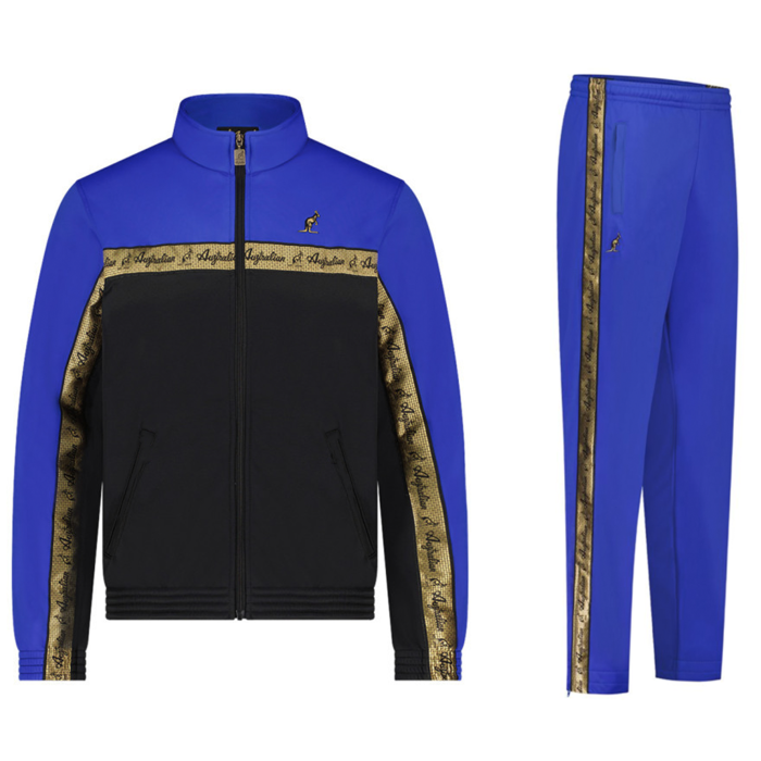 Australian trainingspak gouden bies 3.0 | zwart - ita blauw