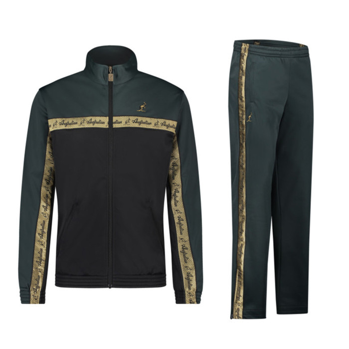 Australian trainingspak gouden bies 3.0 | zwart - woods green