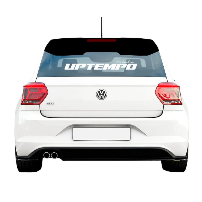 100% Hardcore autosticker UPTEMPO 60 CM | wit