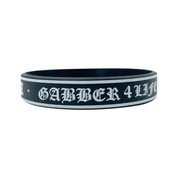 100% Hardcore Bandje Gabber 4 Life | Zwart