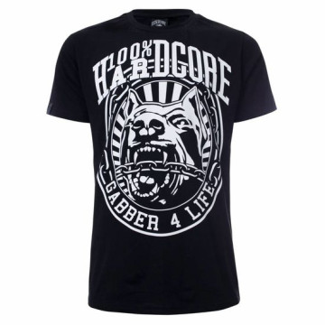 100% Hardcore T-shirt GABBER 4 LIFE | zwart