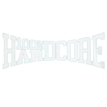 100% Hardcore autosticker WEAR IT WITH PRIDE mini 15,8 CM | wit