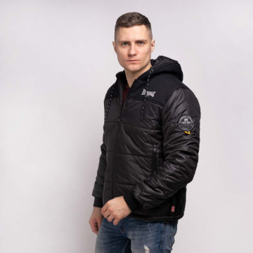 Lonsdale herenjas met capuchon Botallack | zwart