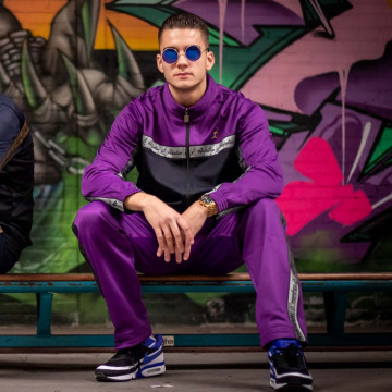 Australian duo jack zilveren borstbies 2.0 | zwart - paars