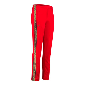 Australian broek met 2 ritsen en gouden bies 2.0 | rood