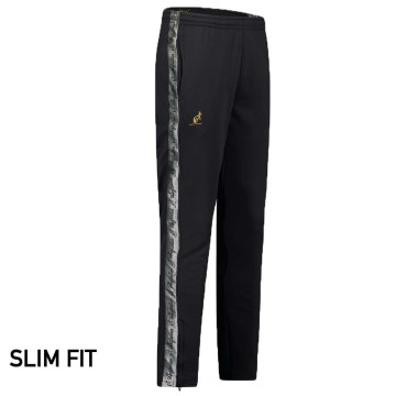 Australian broek slim fit met 2 ritsen en zilveren bies 3.0 | zwart