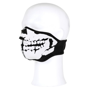 Gezichtsmasker neopreen skull 3D | zwart / wit 