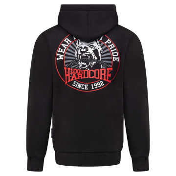 100% Hardcore Hooded zip zwart coach 