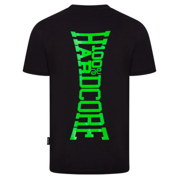 100% Hardcore t-shirt met groen logo | zwart