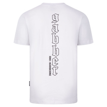 100% Hardcore t-shirt met gabber opdruk | wit
