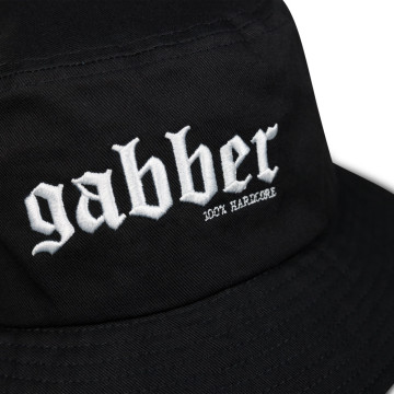 100% Hardcore Bucket Hat GABBER | Zwart