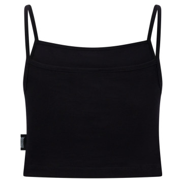 100% Hardcore laced croptop Essential | zwart - wit 