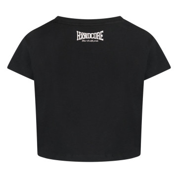 100% Hardcore croptop Essential zwart-wit