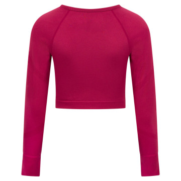 100% Hardcore Essential sport longsleeve cropped | rood