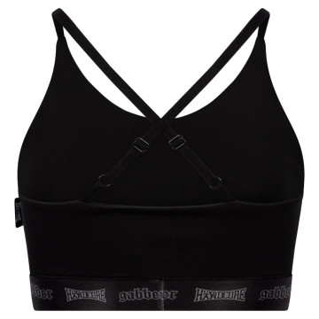 100% Hardcore taping sporttop Gabber | zwart