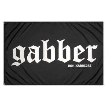 100% Hardcore vlag GABBER | Zwart