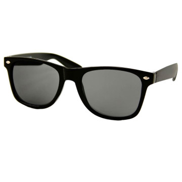 Loud and Clear wayfarer bril zwart montuur | zwart getinte glazen