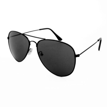 Loud and Clear piloten bril metaal zwart | zwart getinte glazen