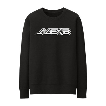 DJ Alex B crewneck logo | zwart