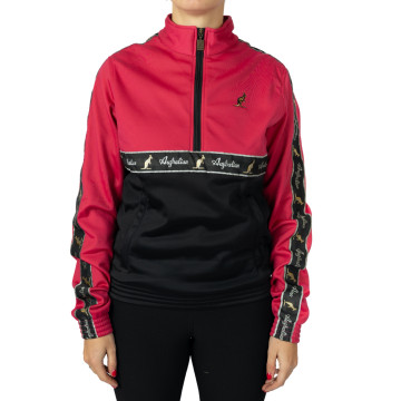 Australian duo half zip jasje met zwarte bies | roze