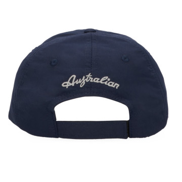 Australian pet met zilverkleurige logo embleem navy