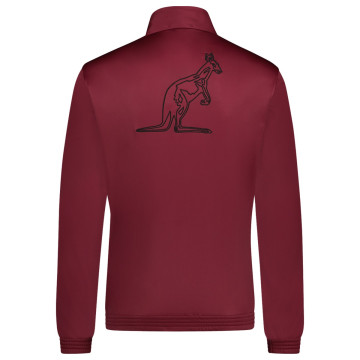 Australian slim fit jack zwarte bies + big logo | bordeaux rood 