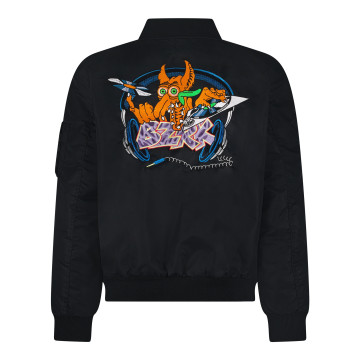 Bzrk Records bomberjack | zwart