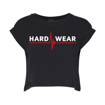 Hard-Wear croptop logo | zwart