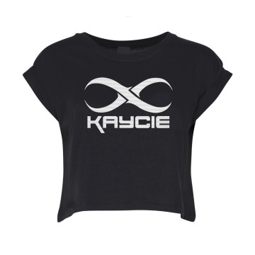 Kaycie croptop logo | zwart