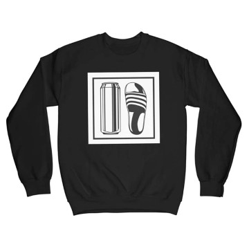 Elitepauper crewneck Bier & Slipper | zwart