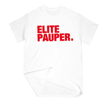 Elitepauper T-shirt essential logo [rood] | wit