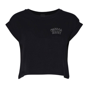 Gabber Hippy crop top logo | zwart