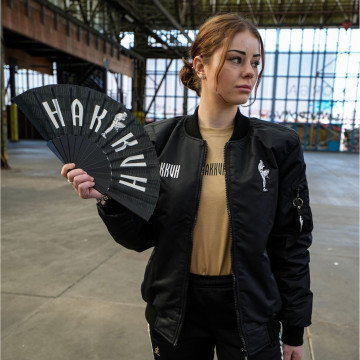 Hakkuh waaier patroon | zwart