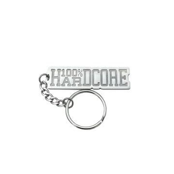 100% Hardcore Sleutelhanger ESSENTIAL | Zilver