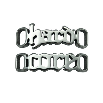 100% Hardcore schoen lacelocks Hard-Core zilver [set van 2]