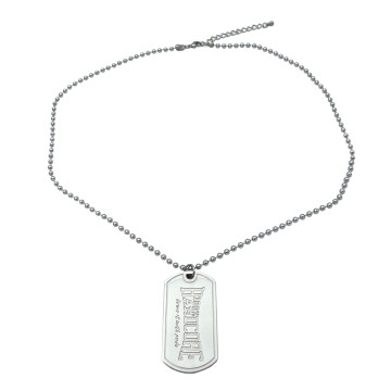 100% Hardcore Ketting DOGTAG | Zilver
