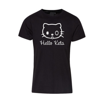 Hard-Wear T-shirt HELLO KETA | zwart