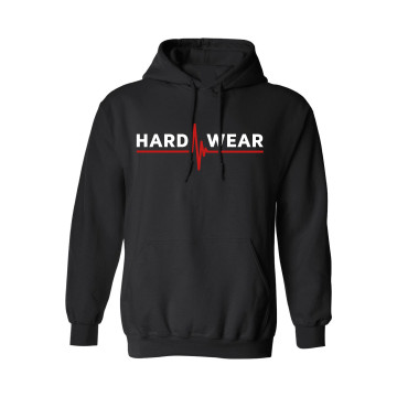 Hard-Wear hoodie logo | zwart