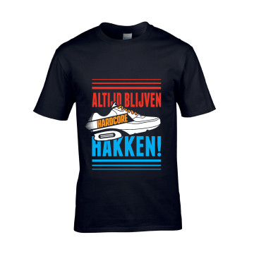 Hard-Wear T-shirt Altijd blijven hakken! X Holland editie | zwart