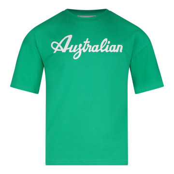 Australian kids T-shirt basic logo | groen