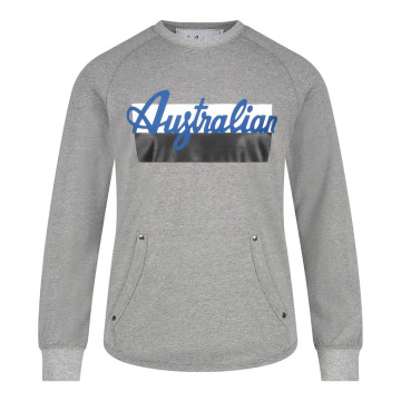 Australian longsleeve voor kinderen met steekzak | grijs