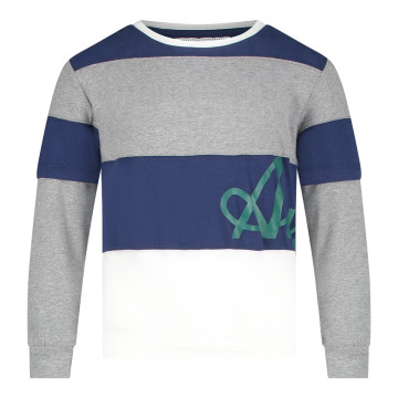 Australian kids longsleeve stripes | blauw - grijs - wit