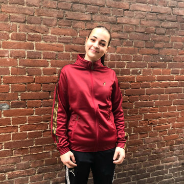 Australian slim fit jack gouden bies + big logo | bordeaux rood