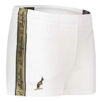 Australian dames hotpants met gouden bies 2.0 | wit