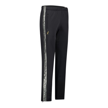 Australian broek met 2 ritsen en zilveren bies 2.0 | zwart 