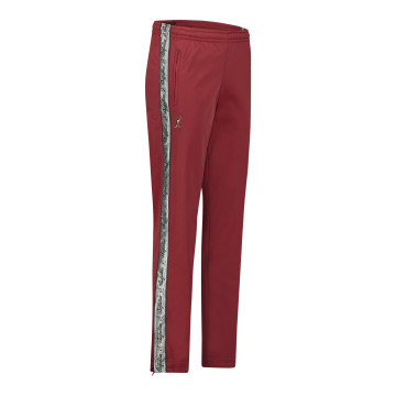 Australian broek met 2 ritsen en zilveren bies 2.0 | bordeaux rood 