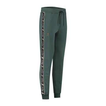 Australian broek katoen met twee ritsen en zwarte bies 2.0 | woods green