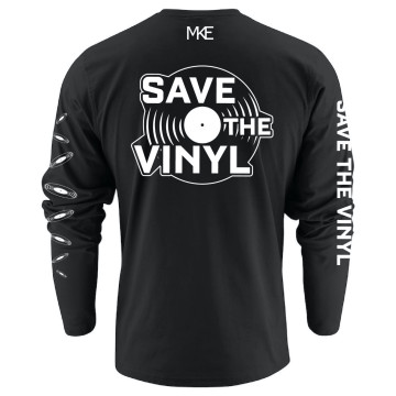 Save the Vinyl longsleeve | zwart