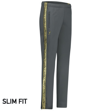 Australian broek slim fit met 2 ritsen en gouden bies 3.0 | Antraciet