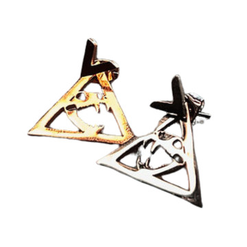Speedcore Italia oorbellen triangle | goud
